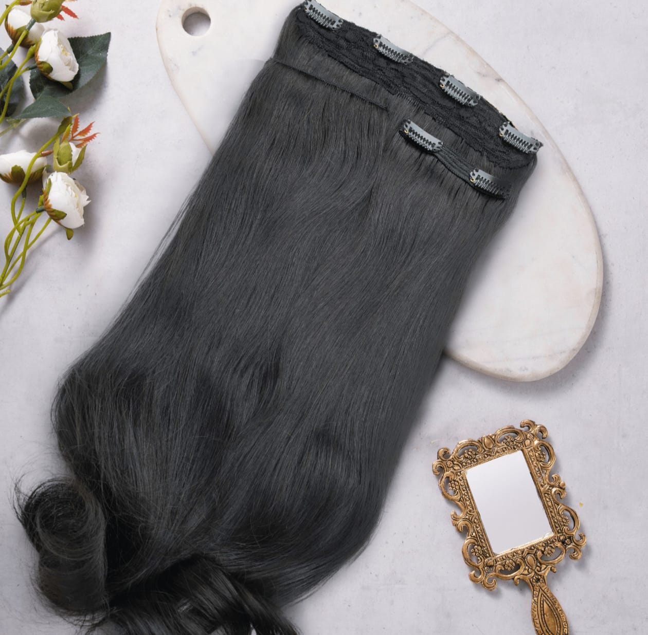 Clip-In Hair Extensions for Women - Natural Real Human Hair